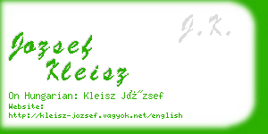 jozsef kleisz business card